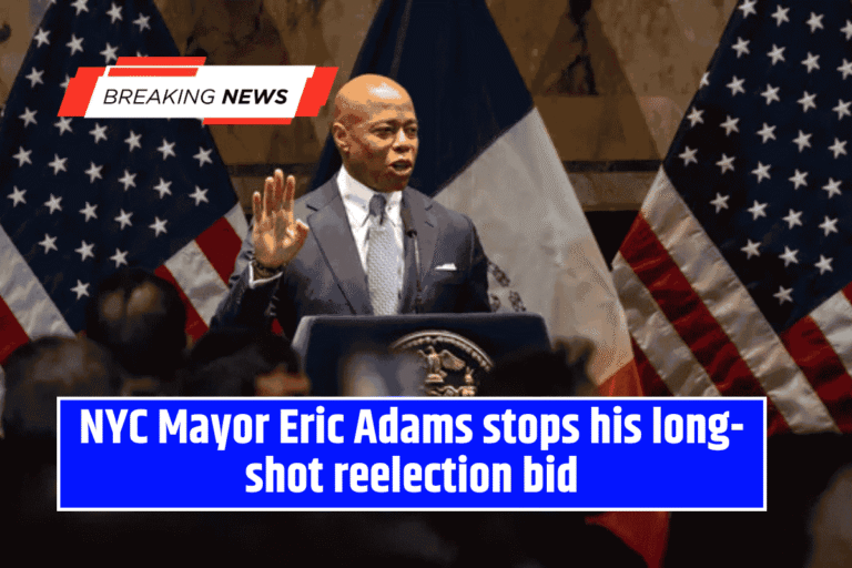 NYC Mayor Eric Adams stops his long-shot reelection bid