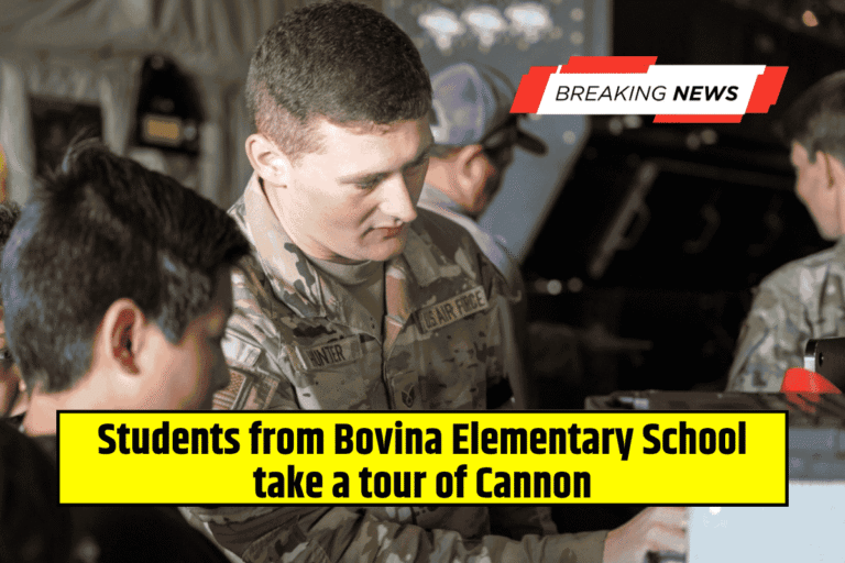 Students from Bovina Elementary School take a tour of Cannon