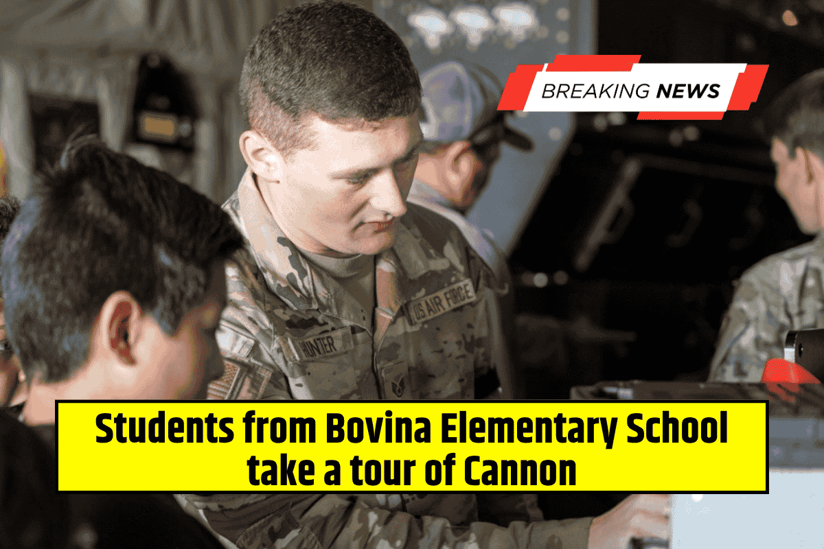Students from Bovina Elementary School take a tour of Cannon